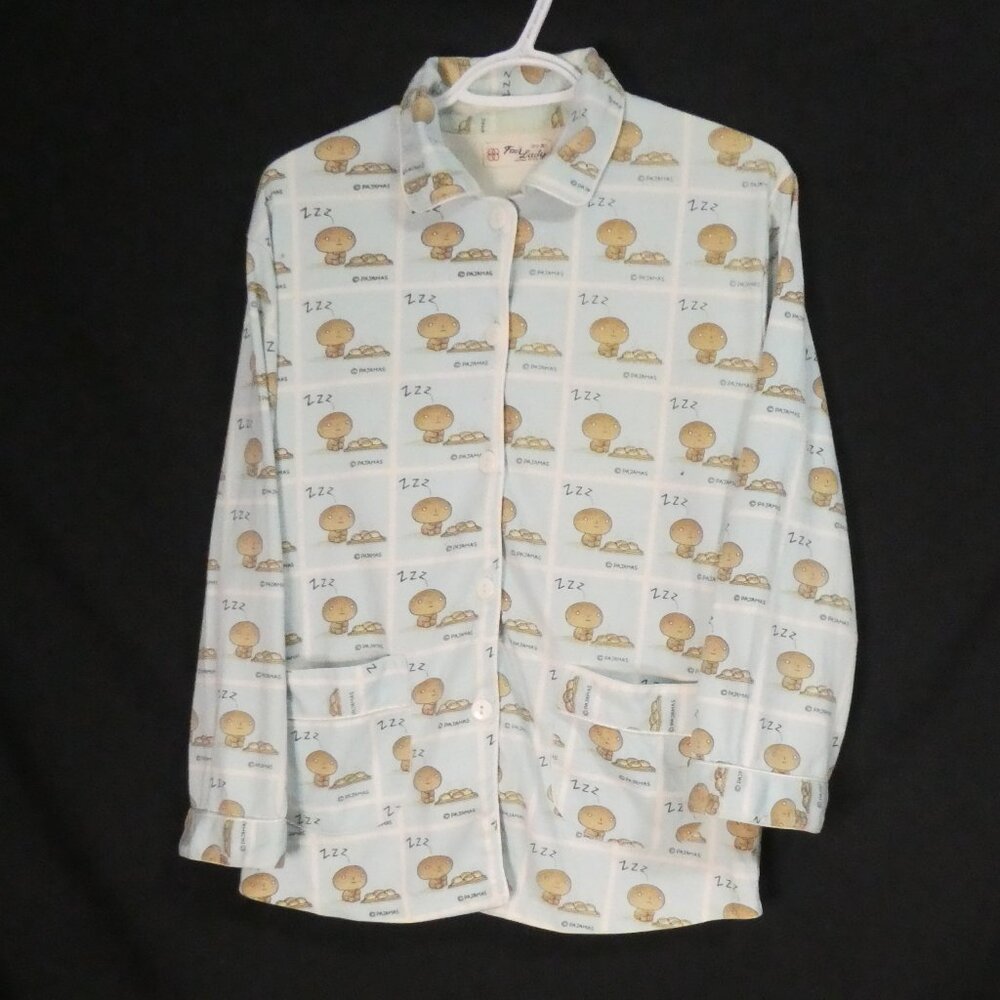 FAIR LADY - Japan Style | large | Button-Up Patterned Pajama Shirt With Collar